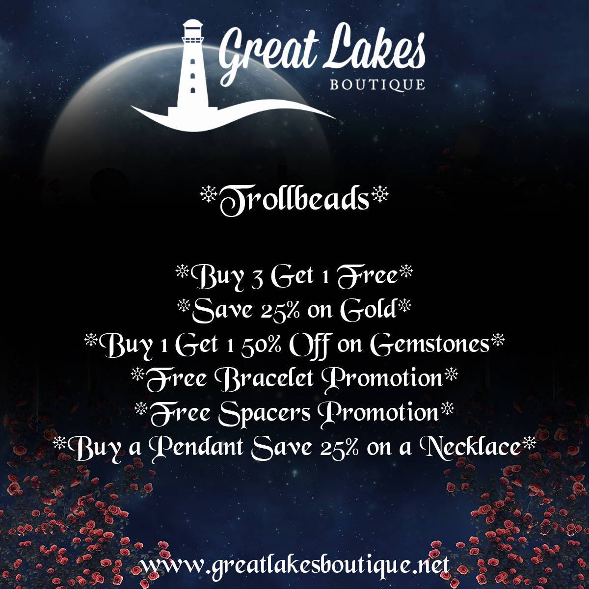 Trollbeads Promotions & Faceted Uniques for Bead Bash on the Lake Fall 2020