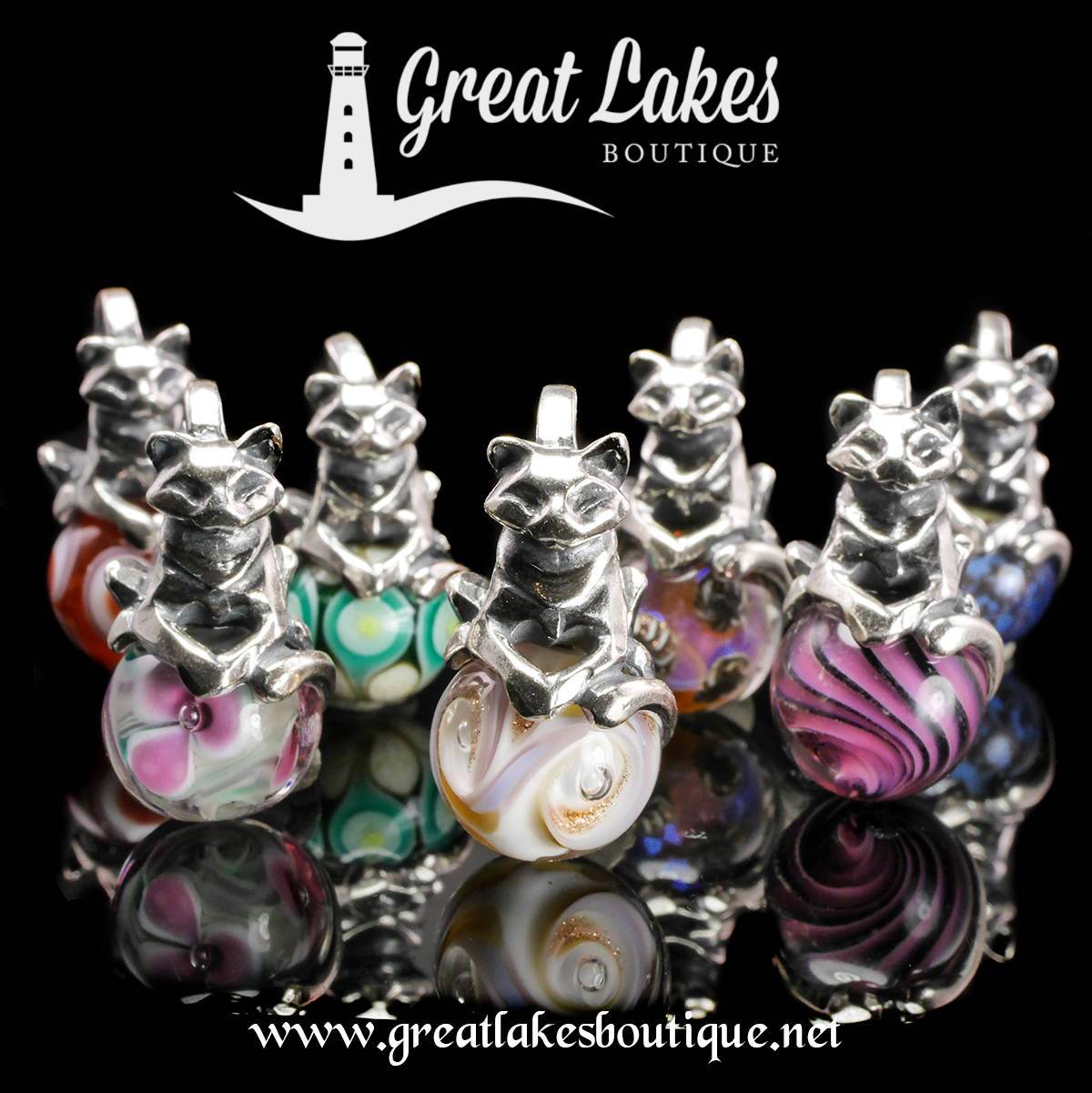 Trollbeads Cat Pendants