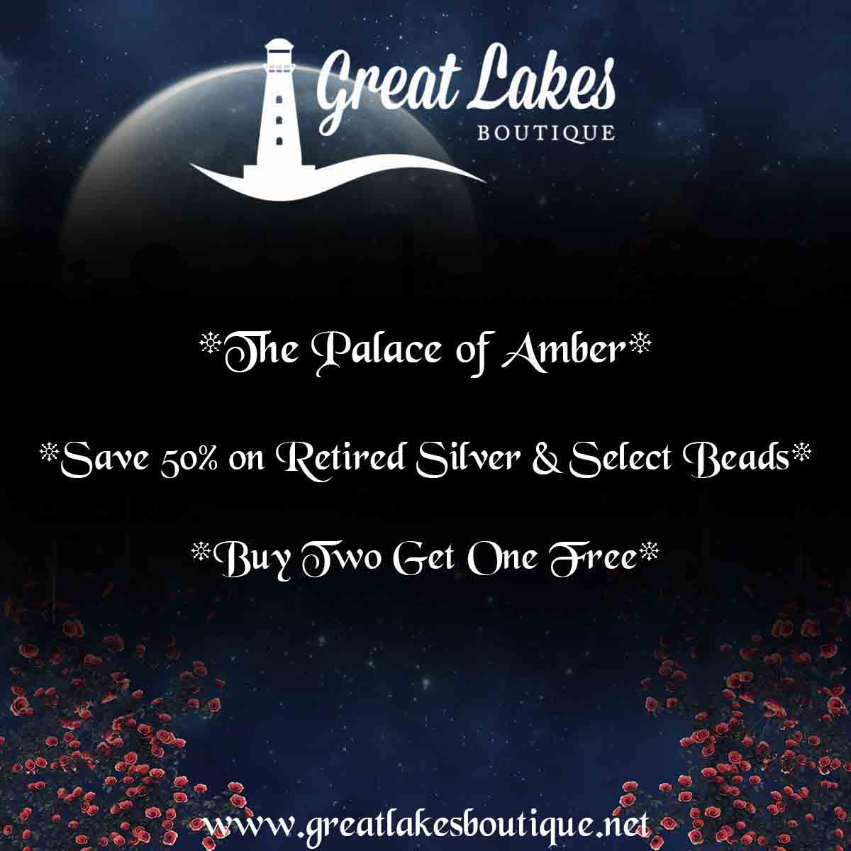 The Palace of Amber Promotions for Bead Bash on the Lake Fall 2020