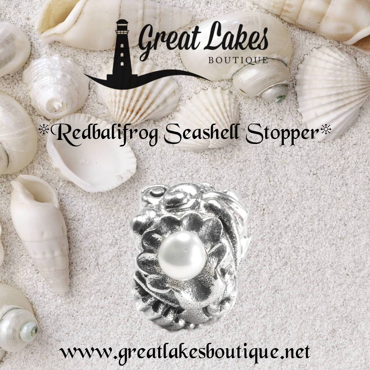 Redbalifrog Seashell Stopper for Bead Bash on the Lake