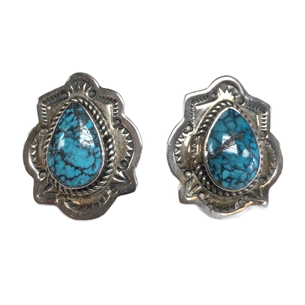 Great Lakes Coin Silver &amp; Turquoise Earrings