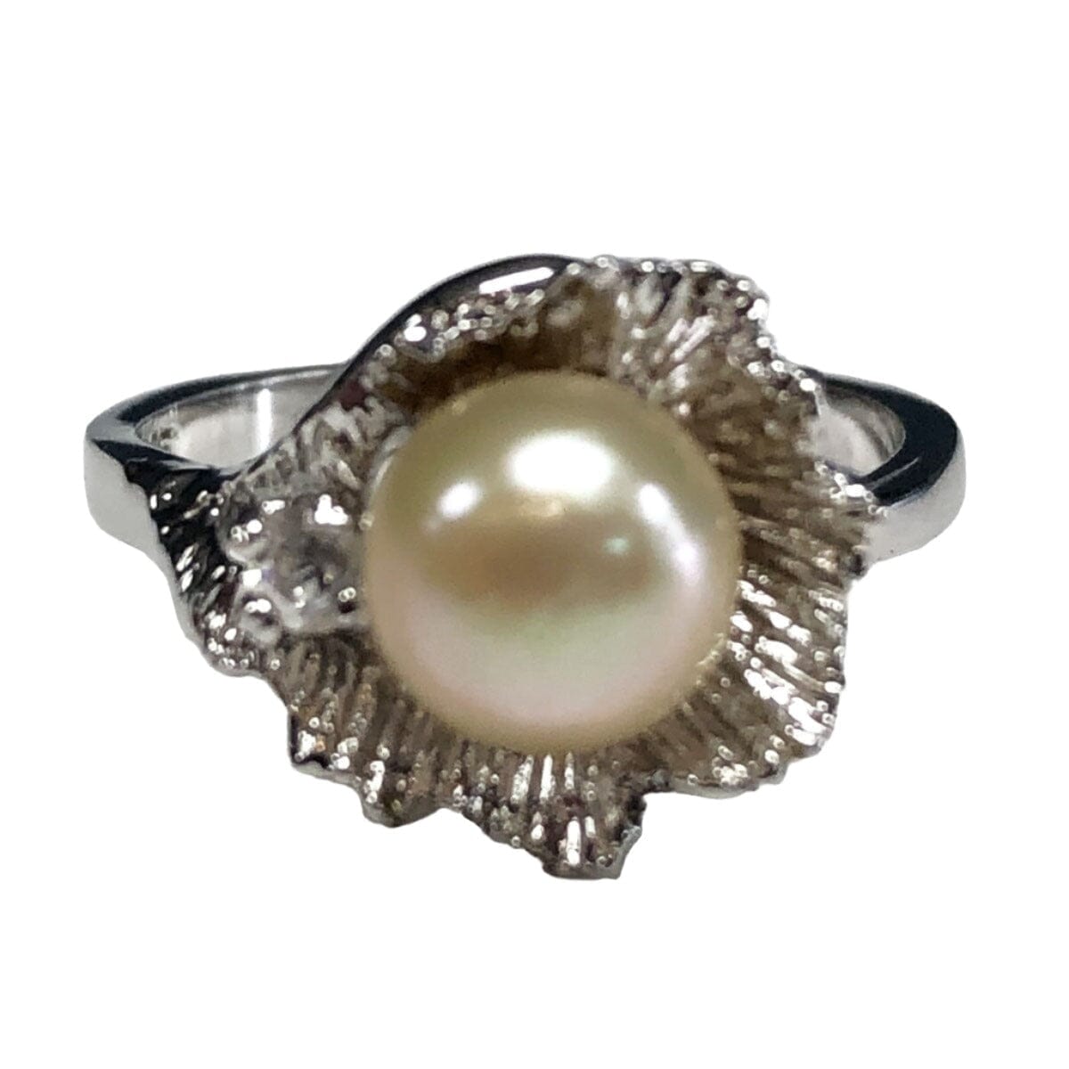 Great Lakes Coin Silver Pearl &amp; Cubic Zirconia Ring