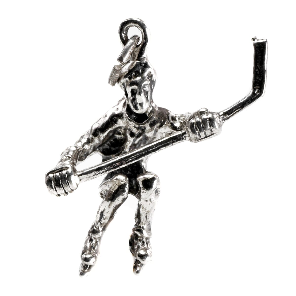 Great Lakes Boutique Silver Hockey Player Pendant