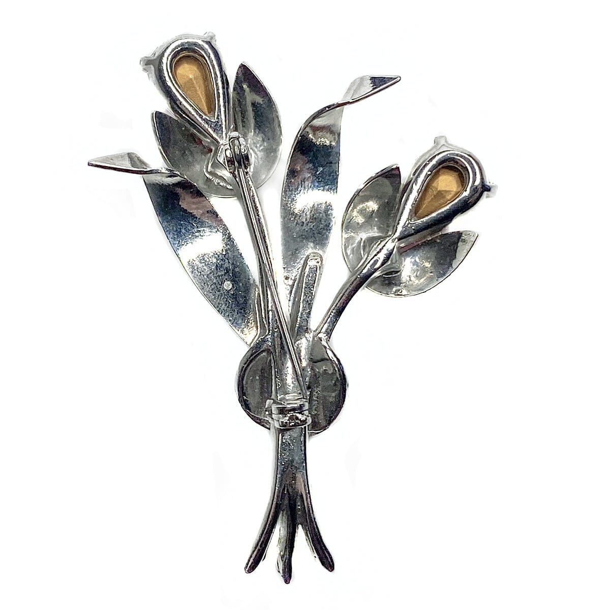 Great Lakes Boutique Silver Plated Flower Brooch