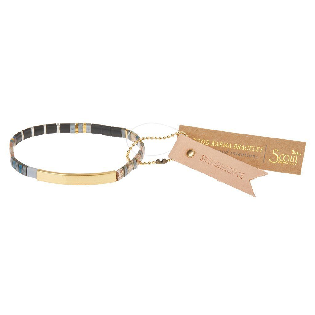 Scout Curated Wears Scout Curated Wears Good Karma Miyuki Bracelet | Strength &amp; Grace - Gunmetal &amp; Gold