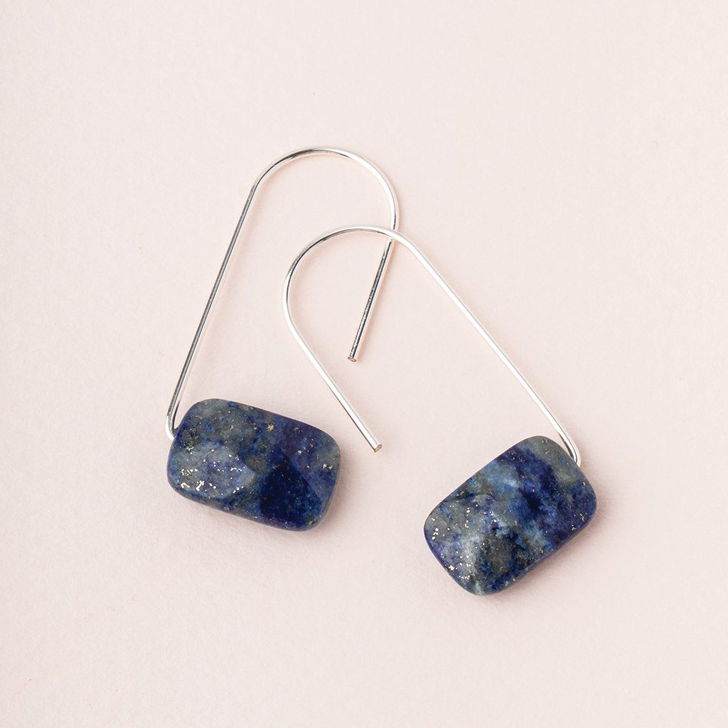 Scout Curated Wears Floating Stone Earring Lapis &amp; Silver