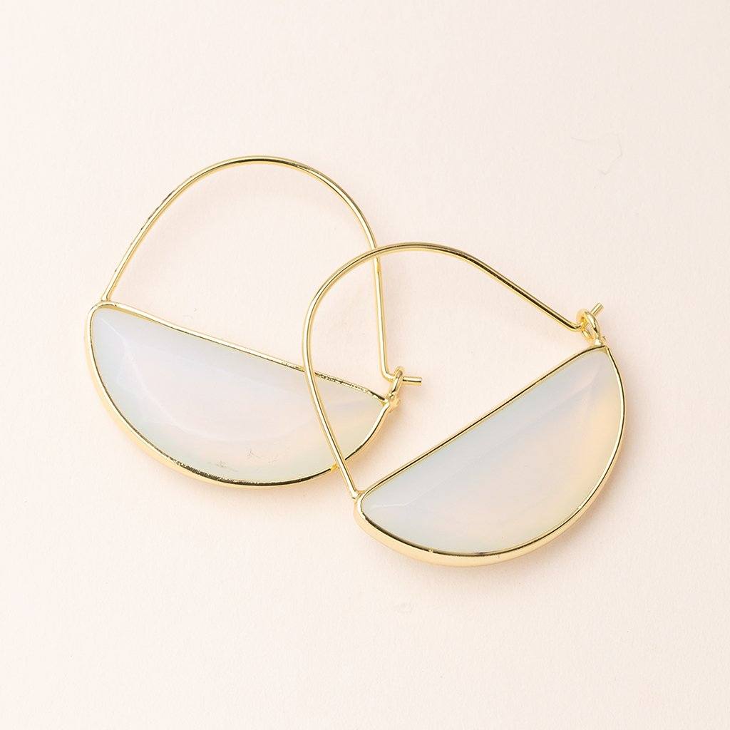 Scout Curated Wears Scout Stone Prism Hoop Opalite &amp; Gold