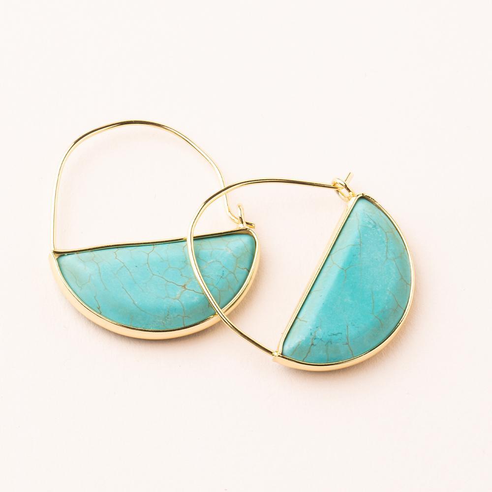 Scout Curated Wears Scout Stone Prism Hoop Turquoise / Gold (1764408524843)
