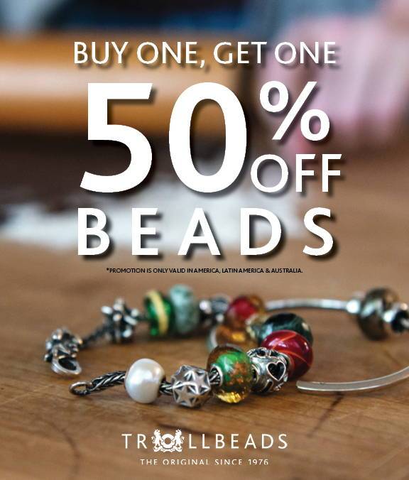 Trollbeads Buy One Get One 50% Off Promotion Begins