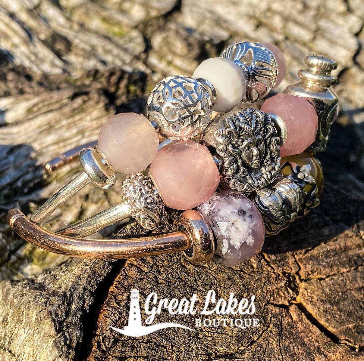 Redbalifrog Cherry Blossom Stopper for Bead Bash on the Lake