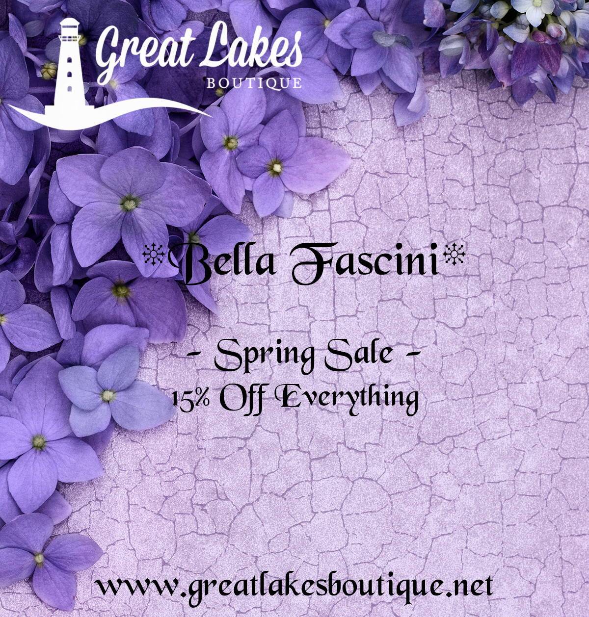 Bella Fascini Spring Sale