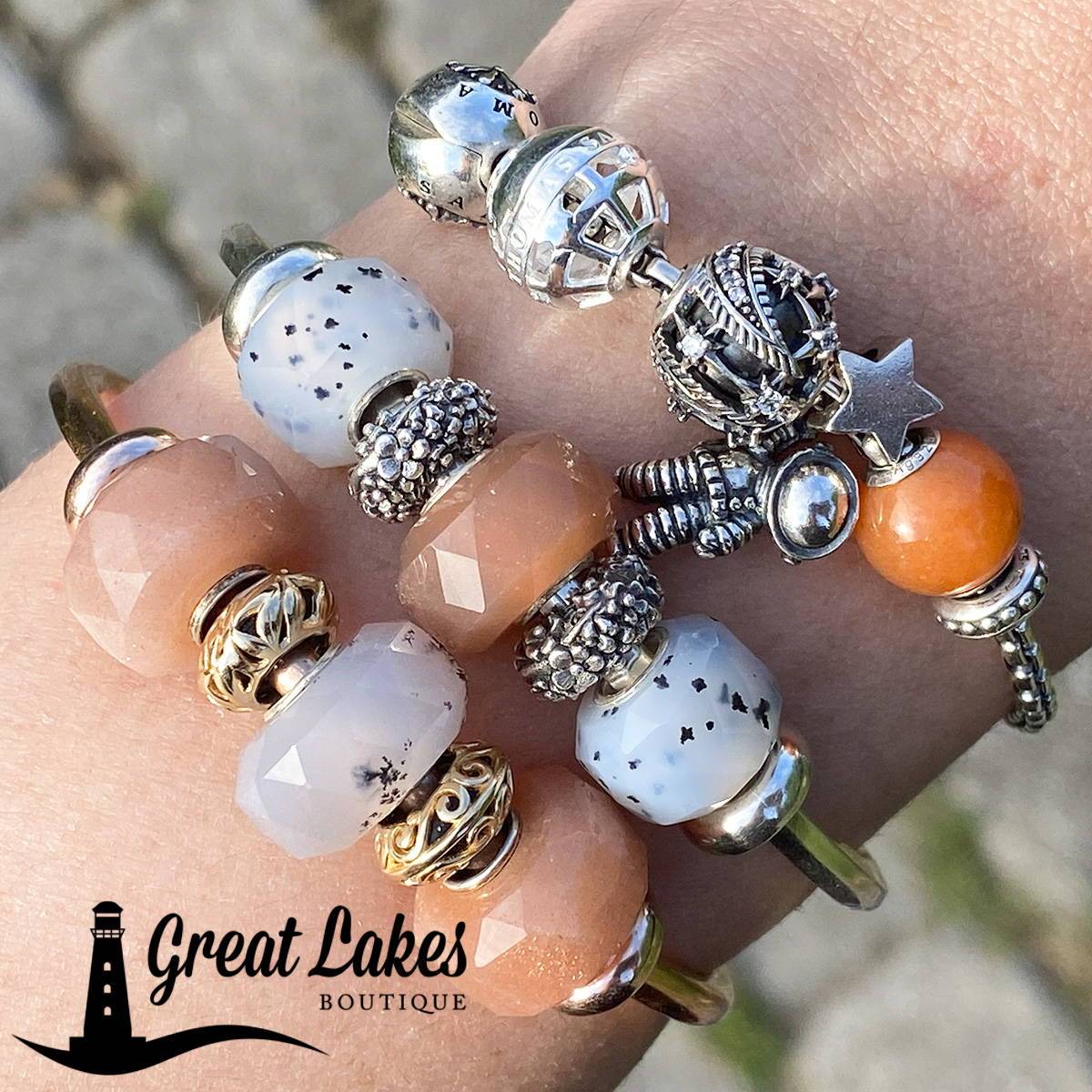 The Palace of Amber Agate Dendritic & Feldspar Moonstone Inspiration