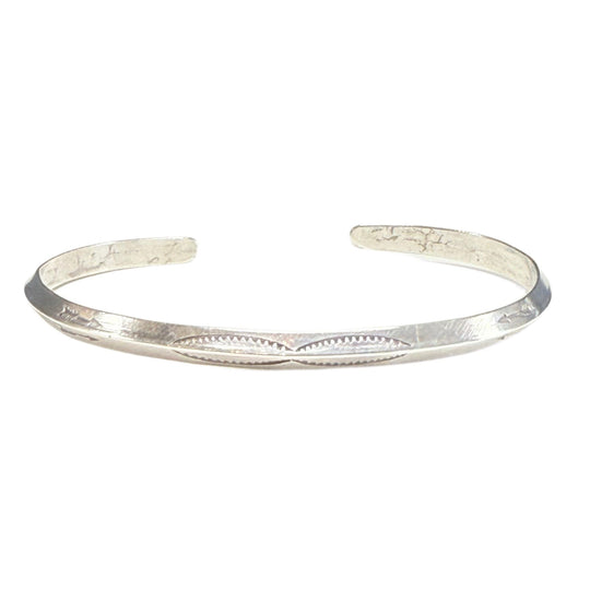 Engraved Silver Bangle