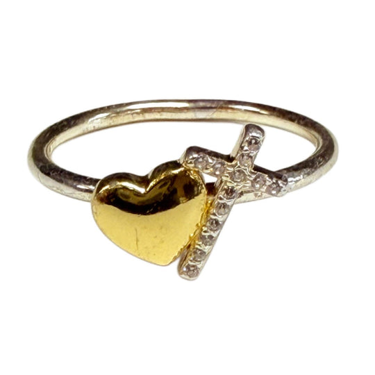 Silver Faith & Love Ring