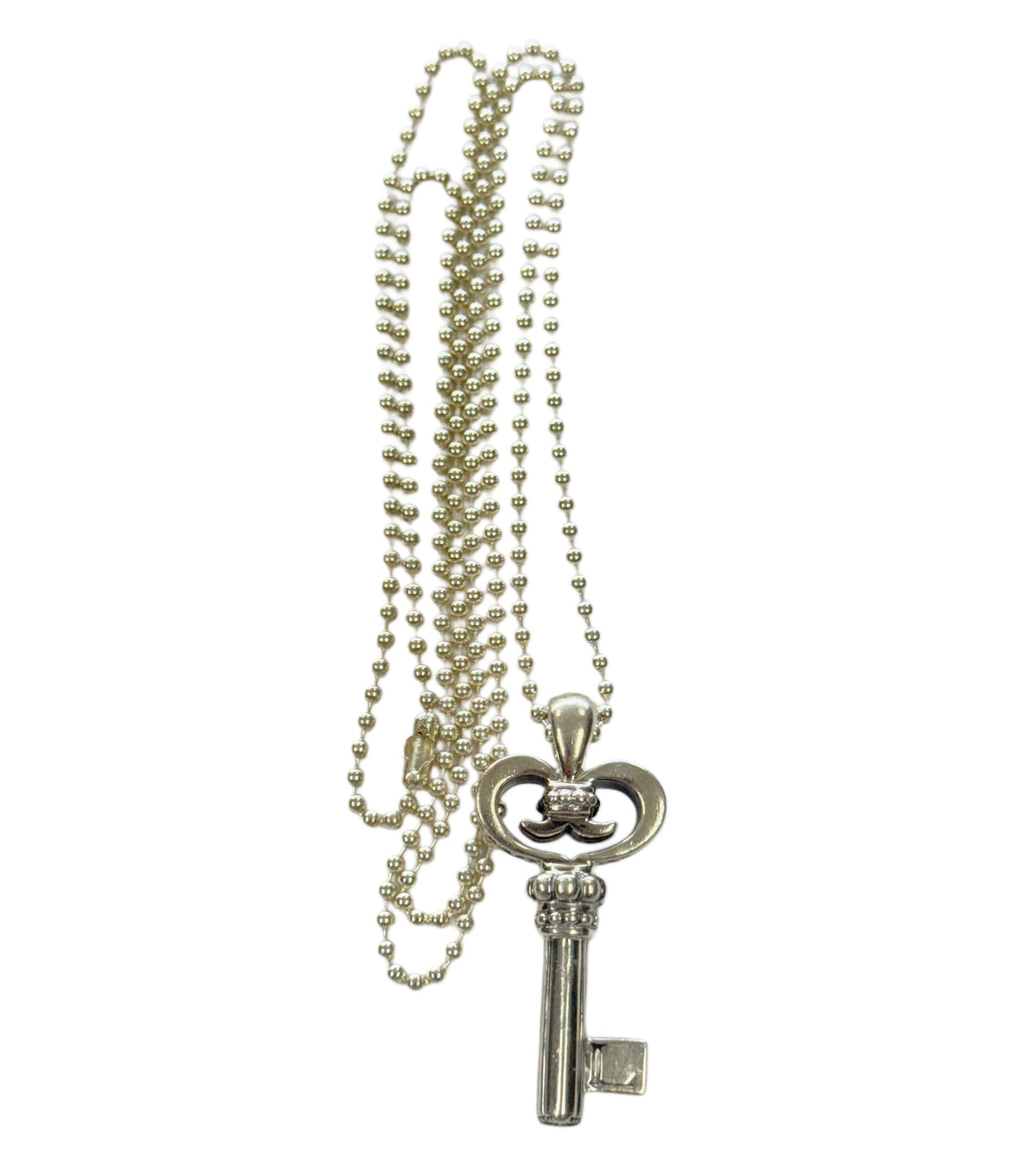 Great Lakes Coin Lagos Sterling Caviar Key Necklace