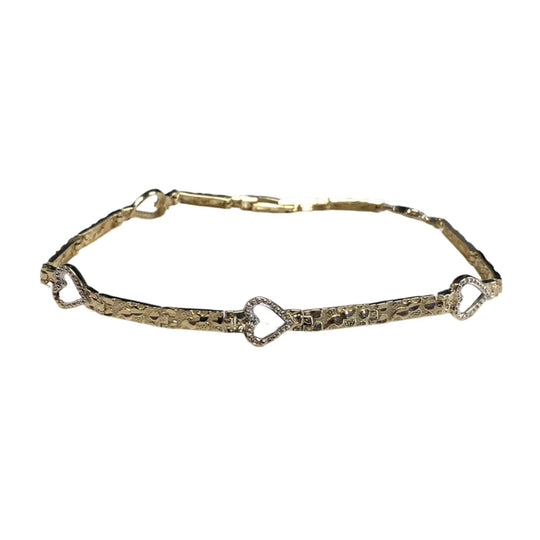 10k Gold Heart Bracelet
