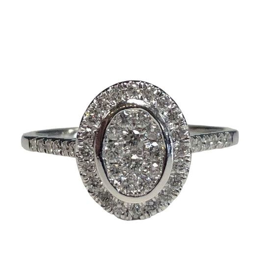 10k White Gold Diamond Ring