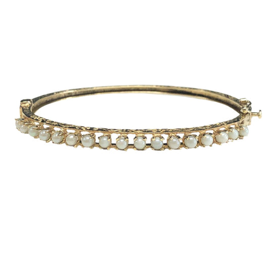 Vintage 10k Gold & Pearl Bracelet