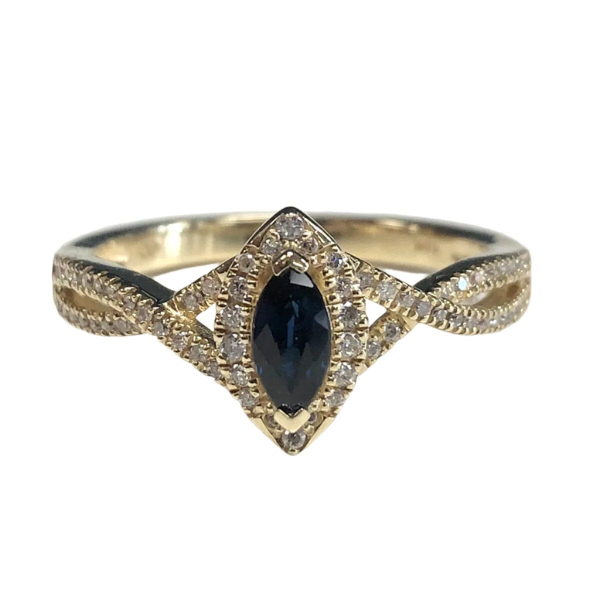 Great Lakes Coin 10k Gold Diamond &amp; Sapphire Ring