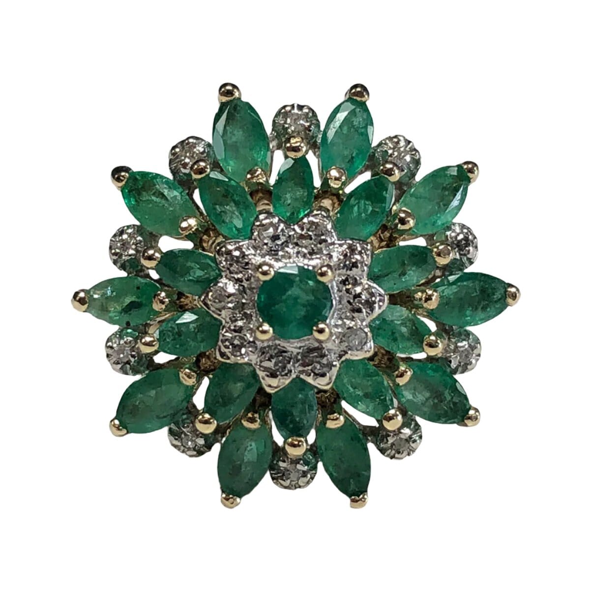 Great Lakes Coin 14k Gold Emerald &amp; Diamond Ring