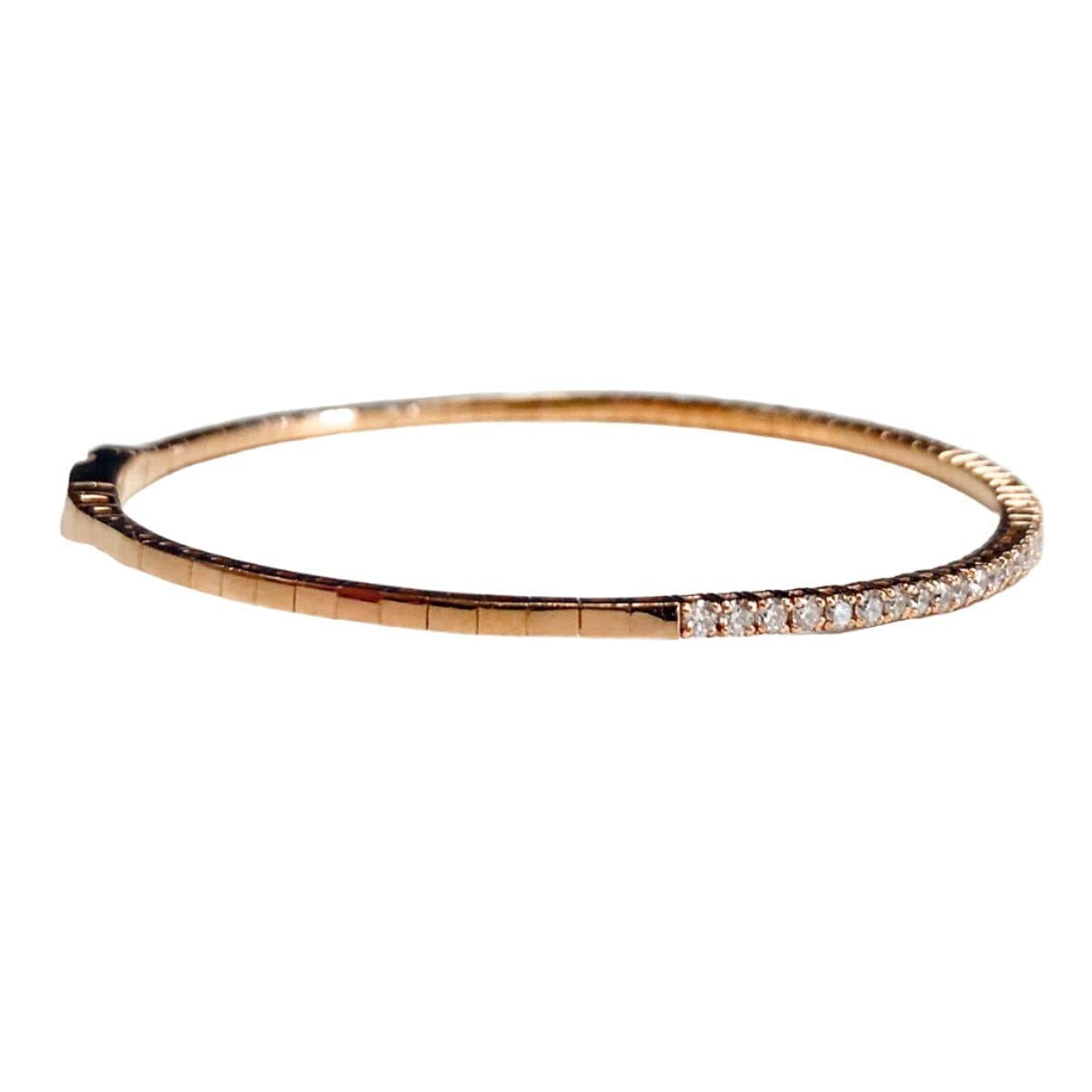 Great Lakes Coin 14k Rose Gold &amp; Diamond Bangle