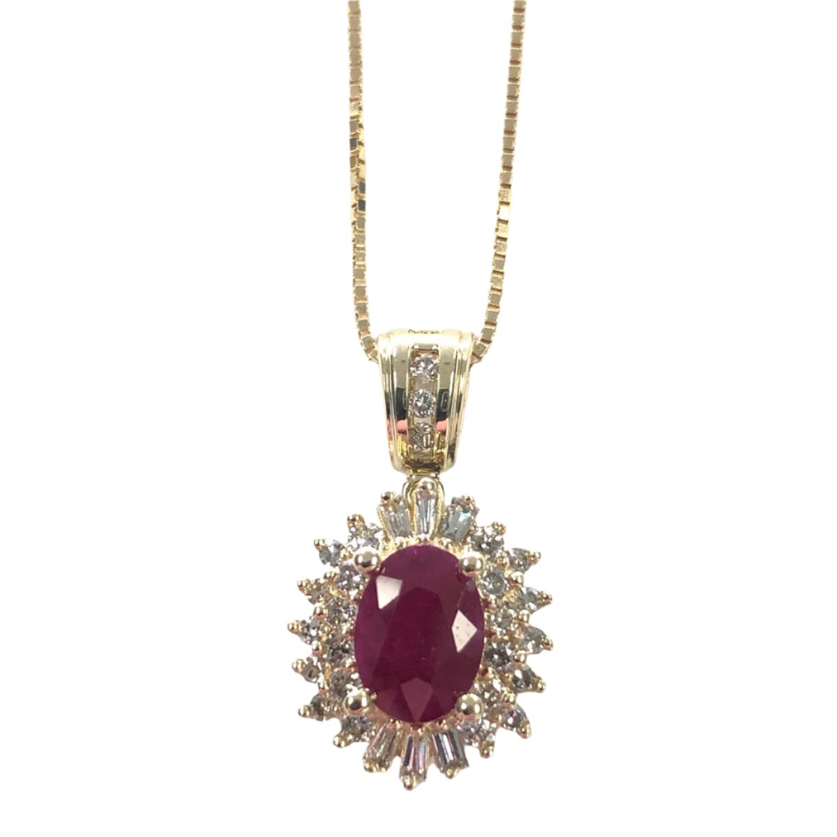 Great Lakes Coin 14k Gold Ruby &amp; Diamond Necklace