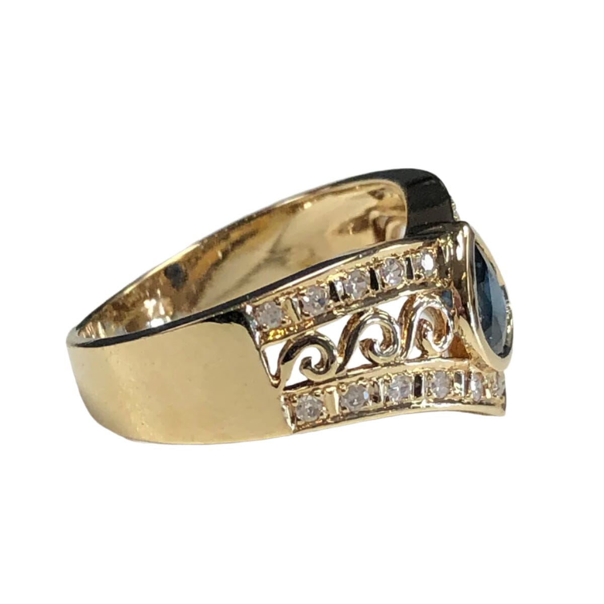 Great Lakes Coin 14k Gold Sapphire &amp; Diamond Ring