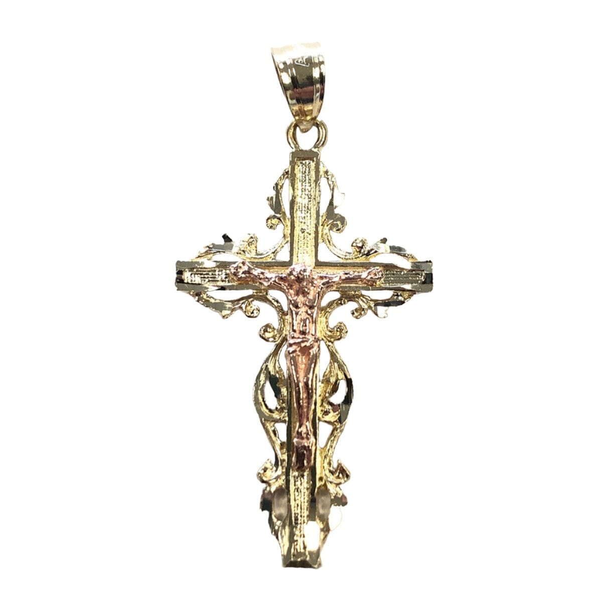 Great Lakes Coin 14k Two Tone Gold Crucifix