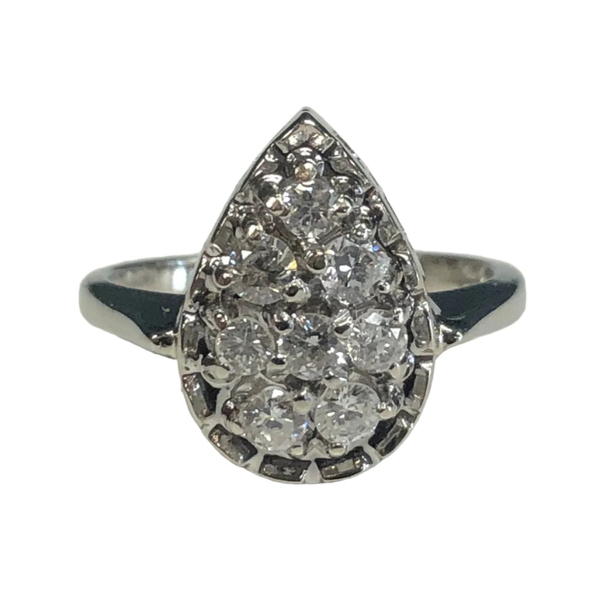 Great Lakes Coin 14k White Gold &amp; Diamond Cluster Ring