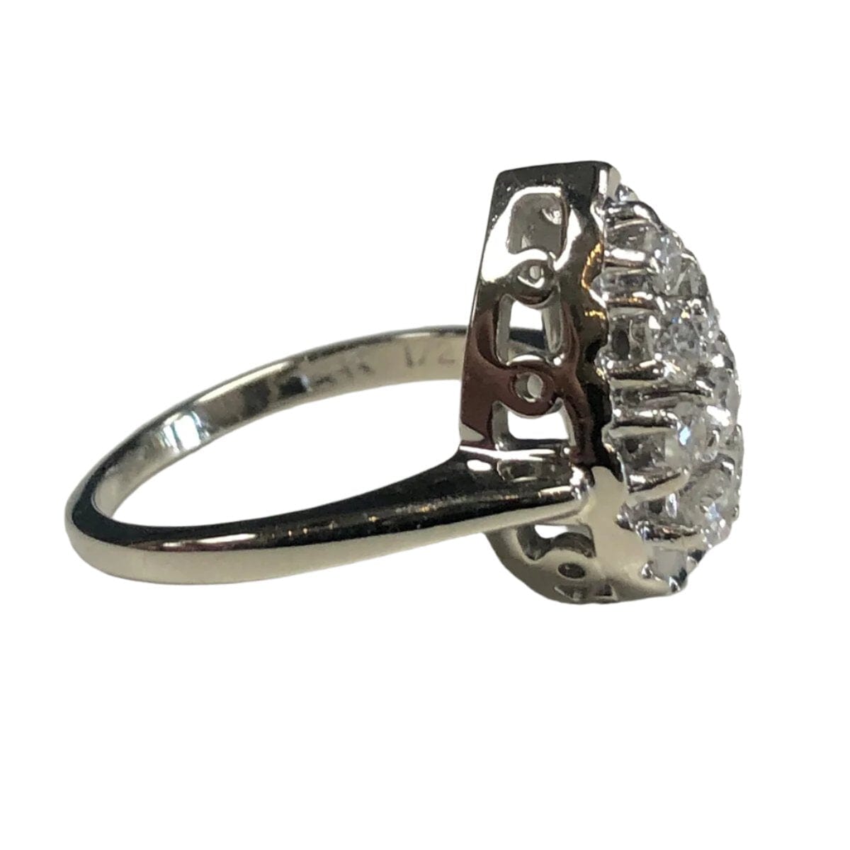 Great Lakes Coin 14k White Gold &amp; Diamond Cluster Ring
