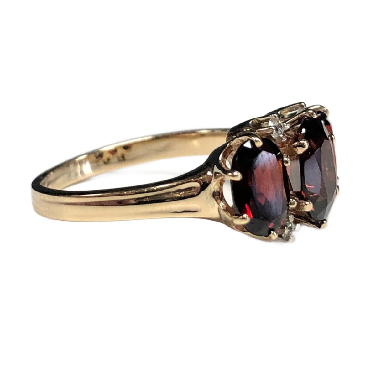 Great Lakes Coin 14k Gold Garnet &amp; Diamond Ring