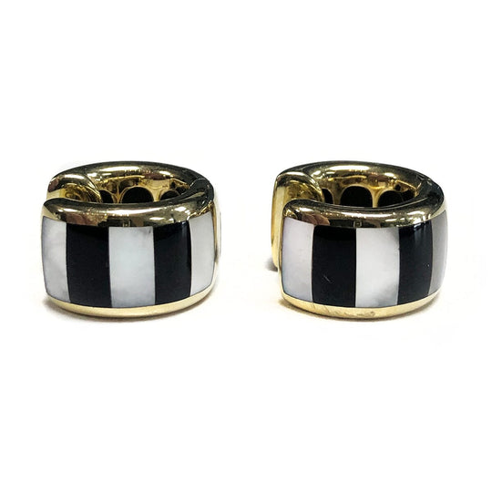 Asch Grossbardt 14k Gold Inlay Earrings