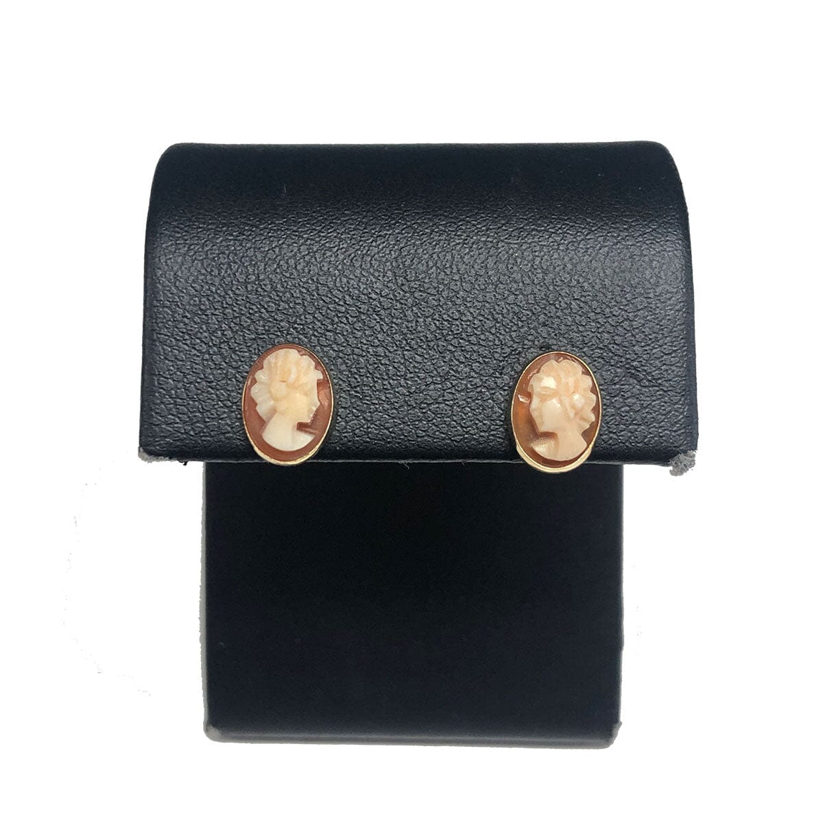 Great Lakes Coin 14k Gold Cameo Stud Earrings