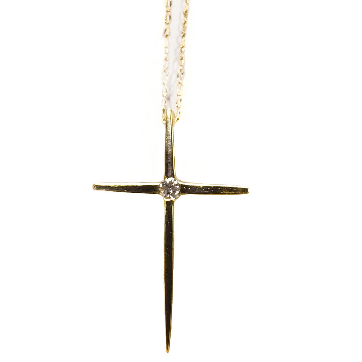 Great Lakes Coin 14k Gold &amp; Diamond Cross Necklace