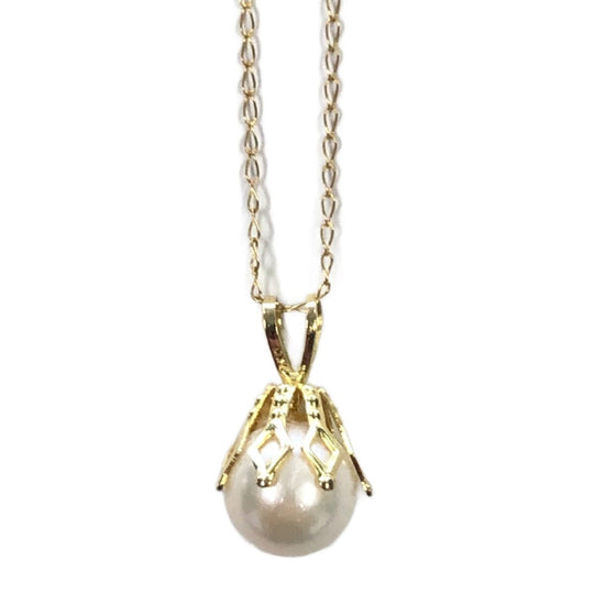 14k Gold & Pearl Necklace