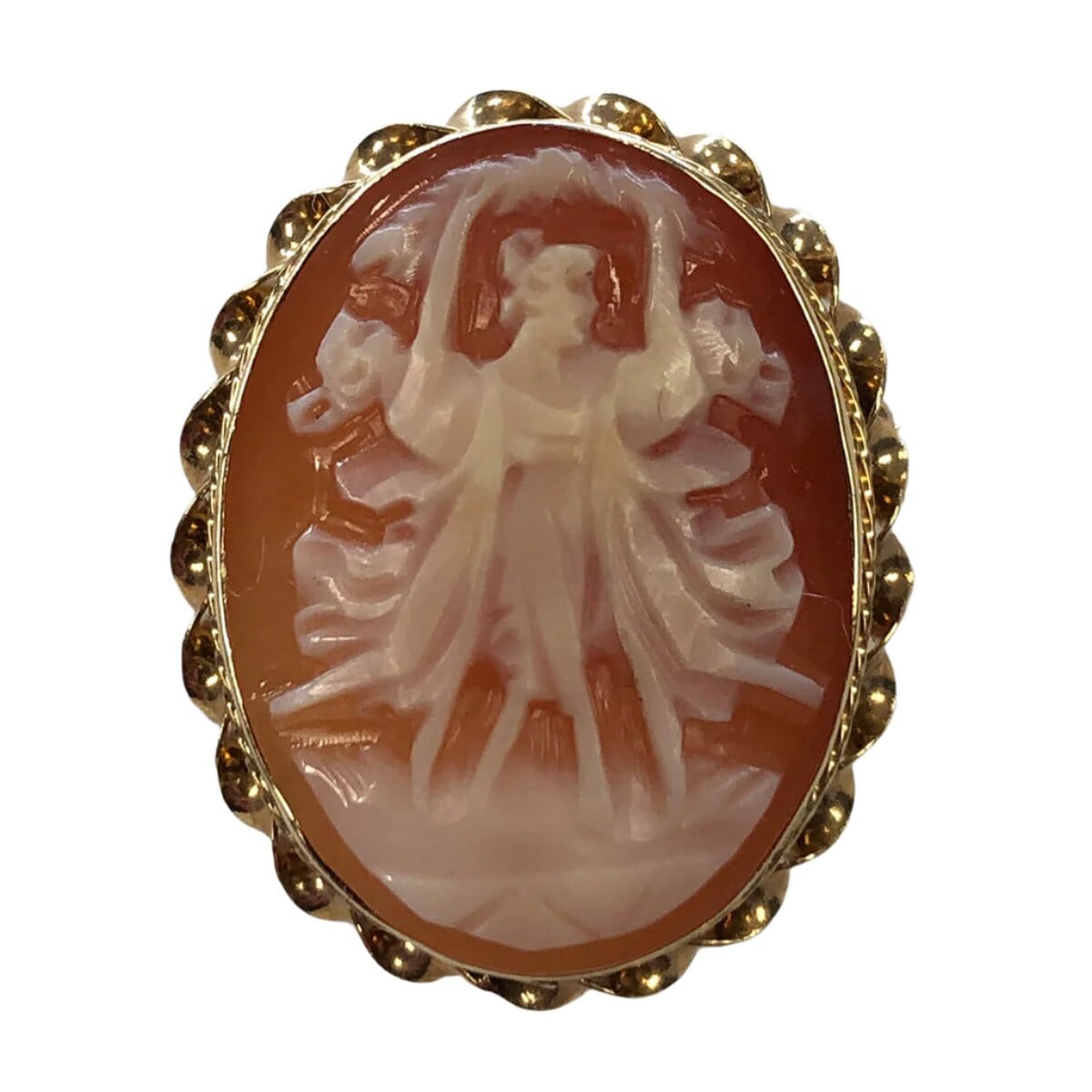 Great Lakes Coin 14k Gold Three Graces Cameo Pendant &amp; Pin