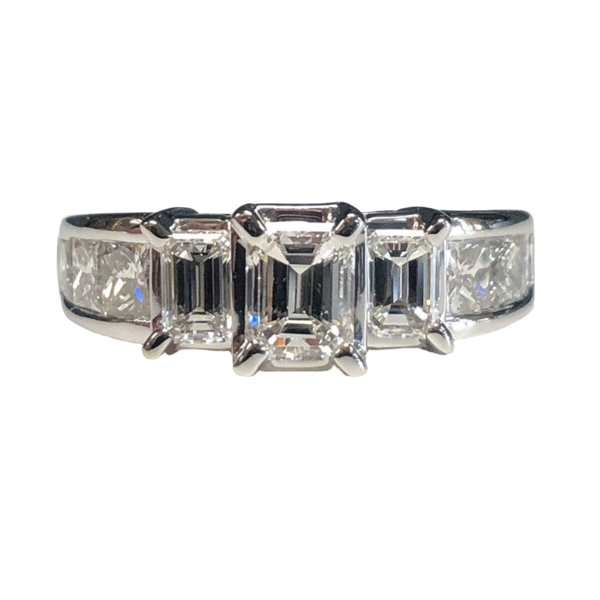 Great Lakes Coin 14k White Gold Emerald Cut Diamond Ring