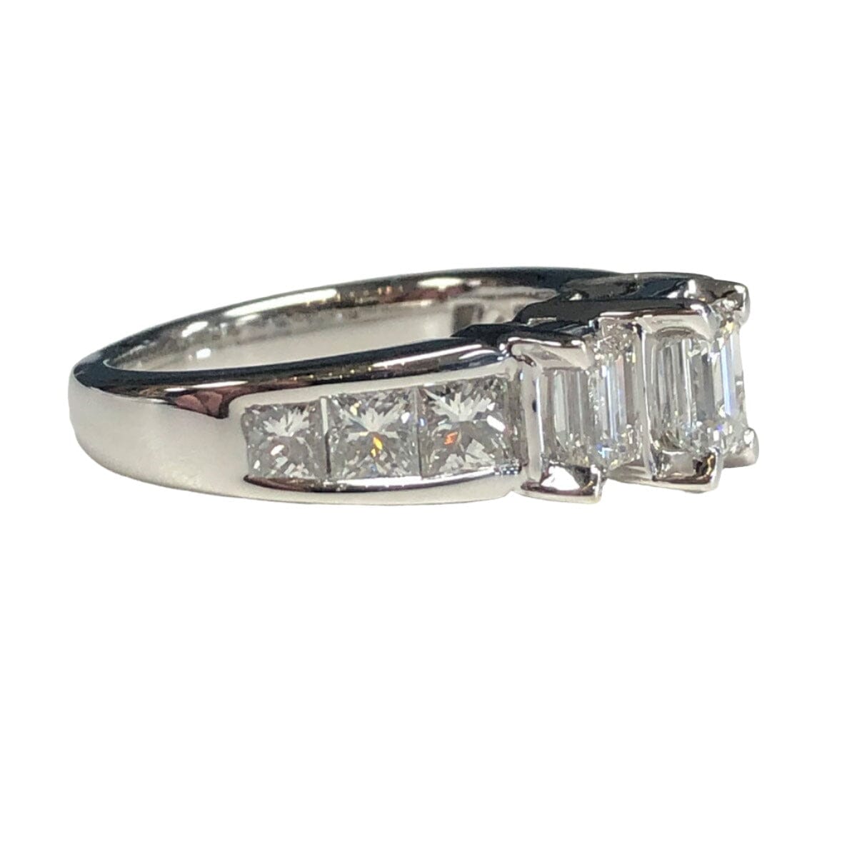 Great Lakes Coin 14k White Gold Emerald Cut Diamond Ring
