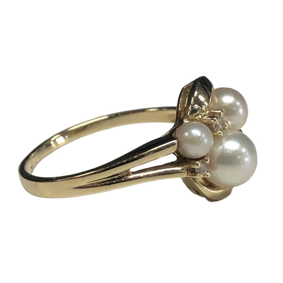 Great Lakes Coin 14k Gold Pearl & Diamond Ring