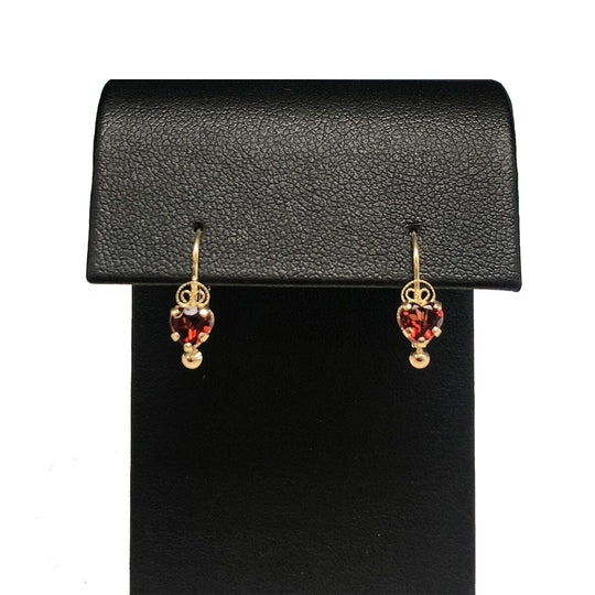 14k Gold & Garnet Earrings