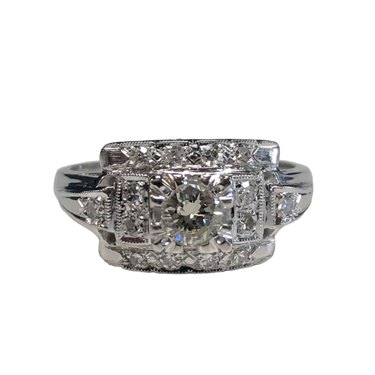Great Lakes Coin 14k White Gold Diamond Ring