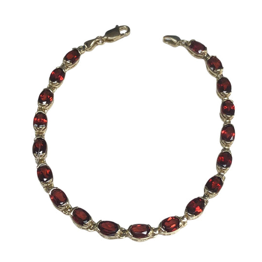 14k Gold & Garnet Bracelet