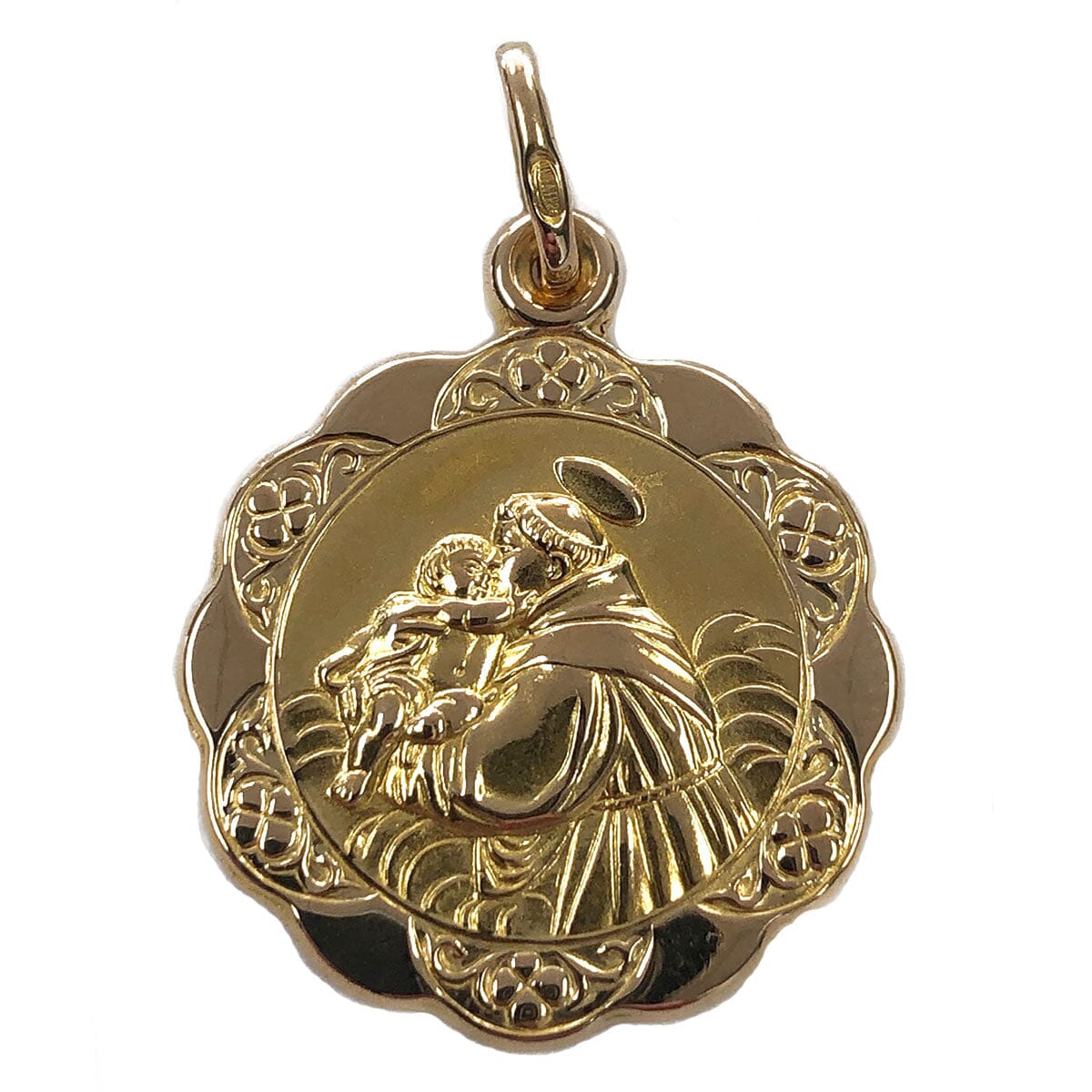 Sterling Silver St Anthony Medal And Chain Gold Saint Anthony