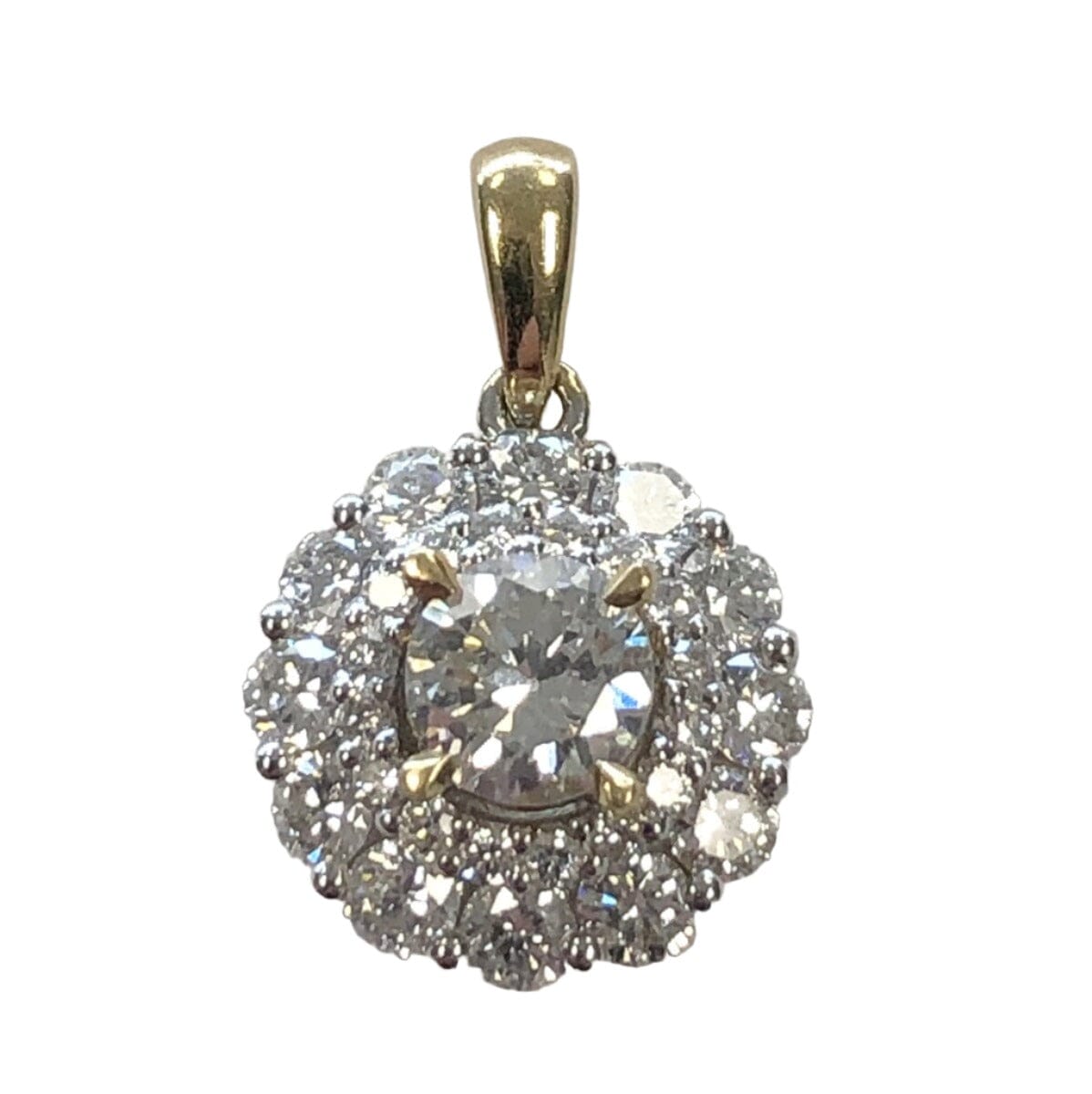 Great Lakes Coin 18k Gold &amp; Diamond Cluster Pendant