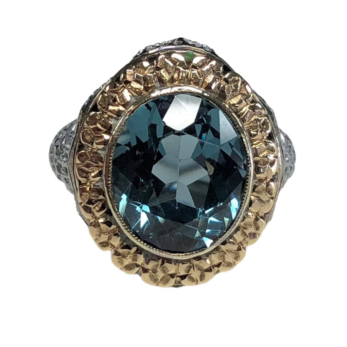 Great Lakes Coin 18k Two Tone Gold &amp; Spinel Ring