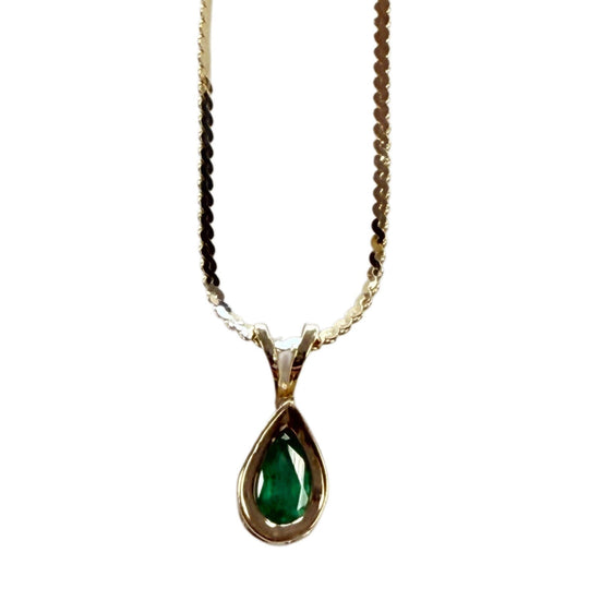 14k Gold & Emerald Necklace