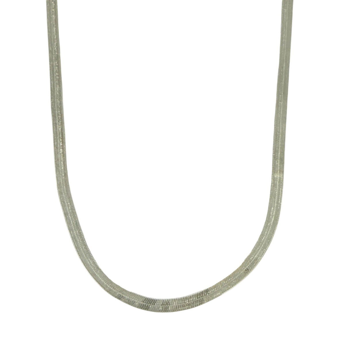 Great Lakes Coin Silver Herringbone Necklace