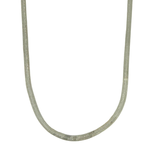 Silver Herringbone Necklace