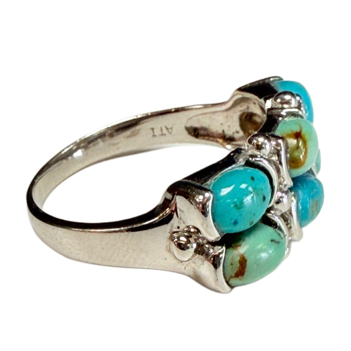 Great Lakes Coin Silver & Turquoise Ring