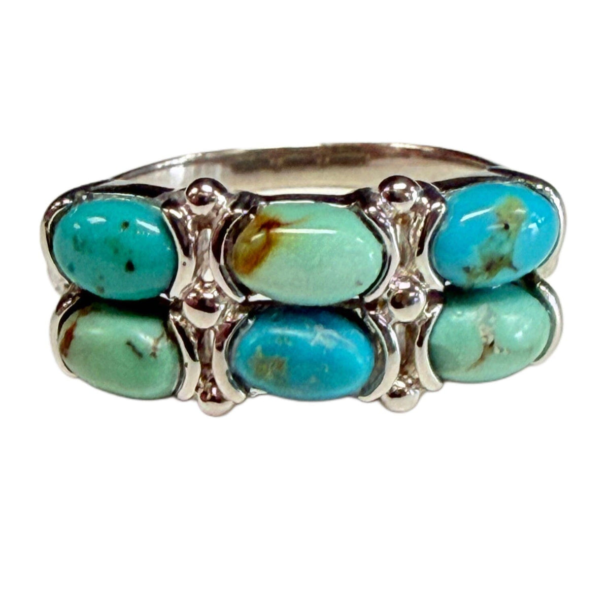 Great Lakes Coin Silver & Turquoise Ring
